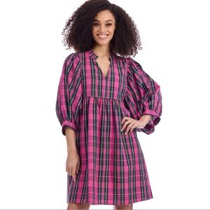 Mud Pie Shipley Pink Plaid Dress